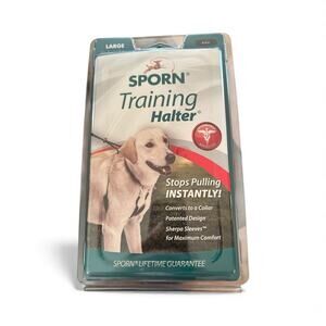 Sporn Training Halter No Pull Dog Harness Large Dogs black neck 16-24 in